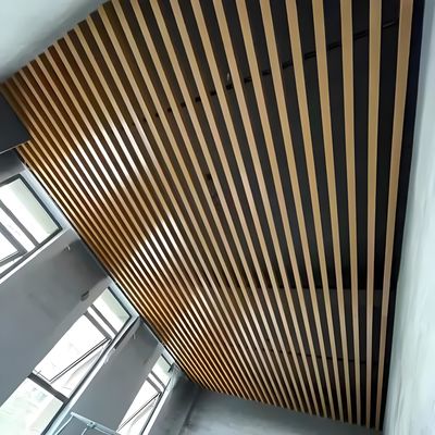 Aluminum U Shaped Baffle Ceiling Customized Size Metal Suspended Baffle Ceiling