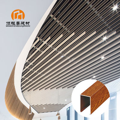 Open Cell Aluminum Customized Grid Ceiling Modern Strip Metal Ceilings Waterproof False Ceiling