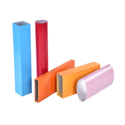 Decoration Aluminum Square Tube Section Customized  Color  For Showroom