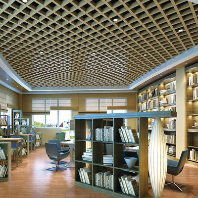 T Bar Suspended Open Cell Aluminium Grid Ceiling For Interion Decoration