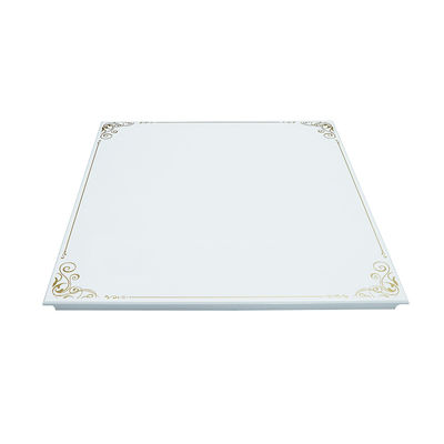 Aluminum Suspended Acoustic Tile Ceiling , Metal Drop Ceiling Tiles 600x600