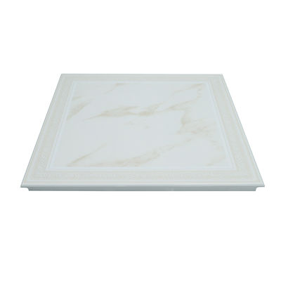 Square Aluminum Clip In Ceiling White Ceiling Tiles 2x2 ODM Design