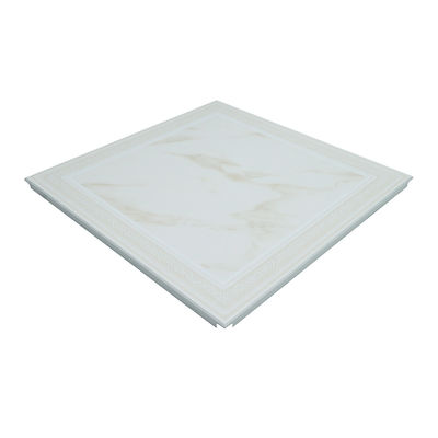 Square Aluminum Clip In Ceiling White Ceiling Tiles 2x2 ODM Design