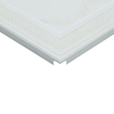 Square Aluminum Clip In Ceiling White Ceiling Tiles 2x2 ODM Design