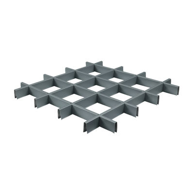 Fireproof Moisture Proof Aluminum T Bar Suspended Ceiling Grid Open Cell Rectangle