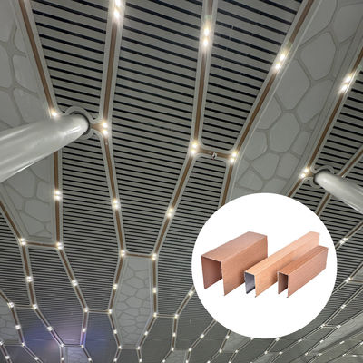 3D Hanging Aluminium False Ceiling Suspended Strip Aluminum Baffle Ceiling