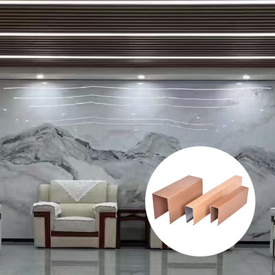 Fireproof Suspended Strip Aluminium Ceiling Tile For Indoor Decoration