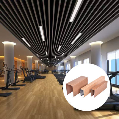 Fireproof Suspended Strip Aluminium Ceiling Tile For Indoor Decoration