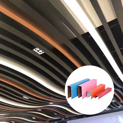 U Shaped Aluminium Ceiling Tile Customized Aluminium Ceiling Strip
