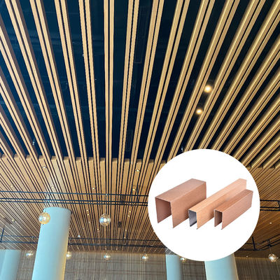 U Shaped Aluminium Ceiling Tile Customized Aluminium Ceiling Strip