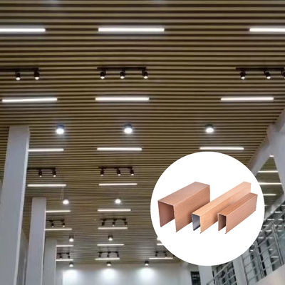 Non Combustible U Shaped Aluminum Drop Ceiling Tiles For Building Decoration
