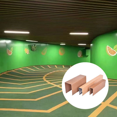 Soundproof Waterproof Aluminium Ceiling Tile U Shaped For Building Decoration