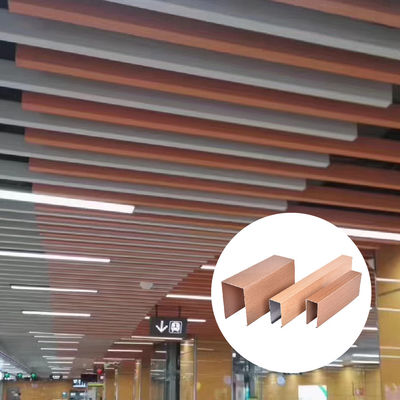 Soundproof Waterproof Aluminium Ceiling Tile U Shaped For Building Decoration