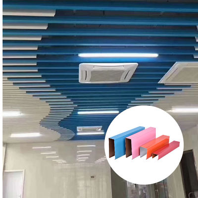 Aluminum Linear Metal Ceiling Slats Customized Aluminum Strip Ceiling