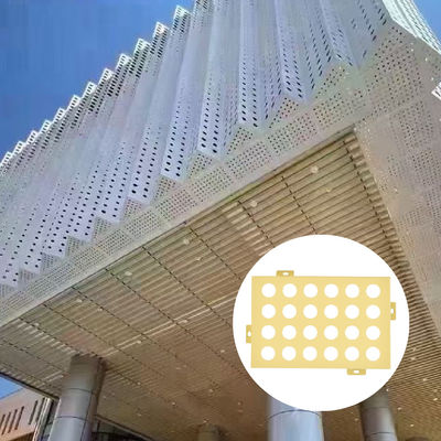 Perforated Metal Cladding Panels Customized Size Aluminum Metal Wall Panels