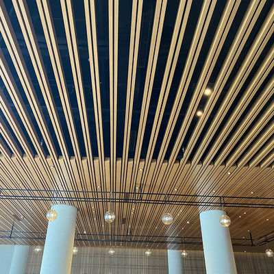 Suspended Baffle Ceiling Panel Pop Design False Drop Ceiling Aluminium Linear Ceiling