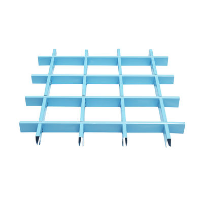Open Cell Metal Grille Ceiling Customized Aluminium Suspended Ceiling Grid