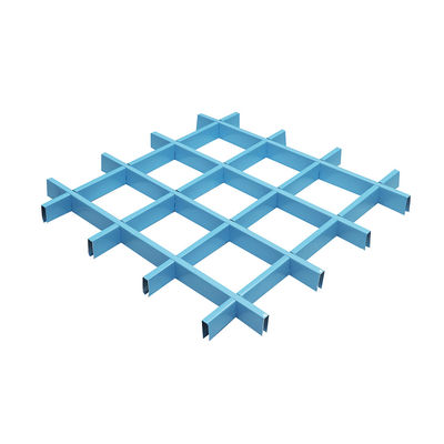 Open Cell Metal Grille Ceiling Customized Aluminium Suspended Ceiling Grid