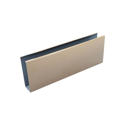 Decorative Aluminum False Ceiling , U Shaped Metal Baffles Ceiling  For Wall / Garage