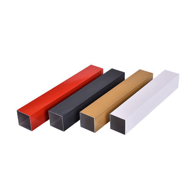 Custom Aluminum Profiles Fireproof Square Aluminium Tube For Building Ceilings