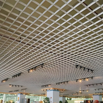 Open Cell Aluminium Grid Ceiling System Metal Decorative Suspended Ceiling Panels