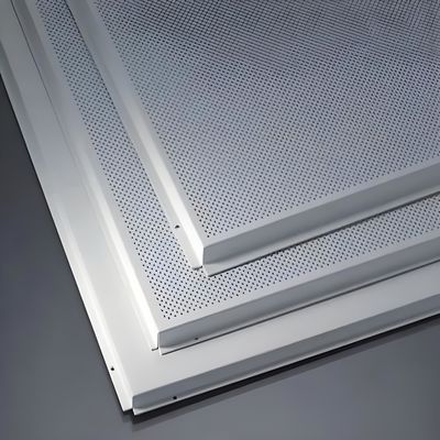 Aluminium Suspended Ceiling System 24*24 Metal Lay In Ceiling Tiles Soundproof