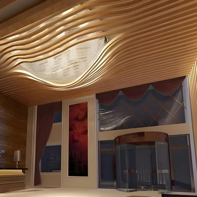 OEM Wood Grain Aluminium Strip Ceiling U Shaped For Commercial