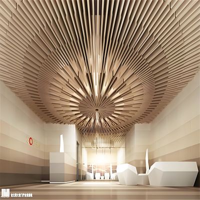 Wooden Grain U Shape Stretch Aluminium Profile Ceiling Metal Suspended Profile Strip Ceiling