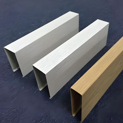 U Shape Stretch Aluminum Baffle Ceiling Soundproof Waterproof Metal False Ceiling Tiles