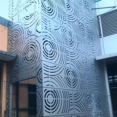 Outdoor Aluminium Decorative Engraved Perforated Sheet Panel For Curtain Wall Facade