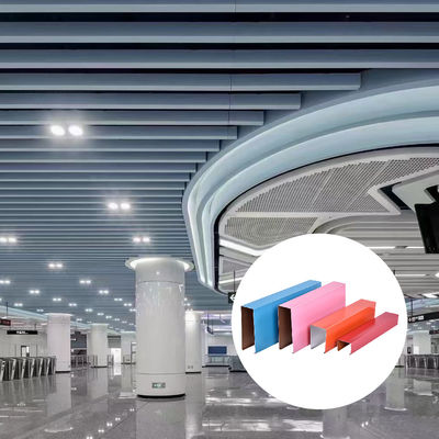 Transfer Extruded Aluminium Slat Ceiling Panels , Suspended Strip Ceiling