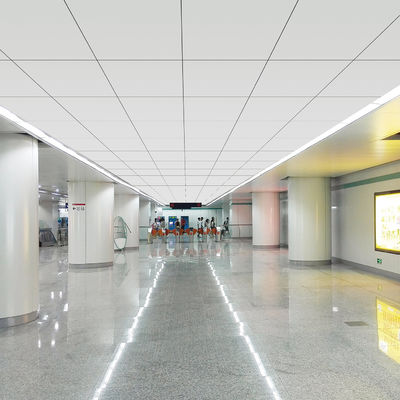 Fire-resistant Hospital Decoration 600 x 600 mm Aluminum Panels Clip In Ceiling Tiles Removable False Metal Ceiling