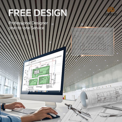 Modern Design Customized Aluminum Suspended Metal Strip Slat False Ceiling For Hallway Interior Decoration