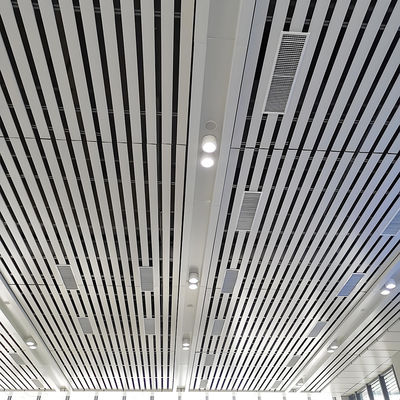 Modern Design Customized Aluminum Suspended Metal Strip Slat False Ceiling For Hallway Interior Decoration