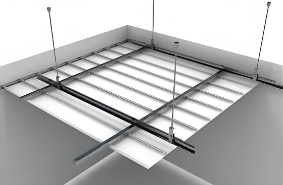 Aluminium Slat Strip False Ceiling For Office Building With Heat Insulation And Powder Coated Finish