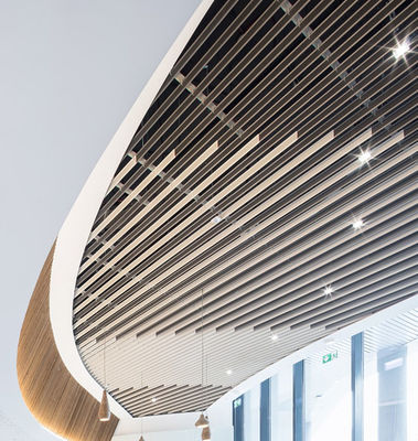Decoration Wood Grain Finish Beam Office Aluminum Baffle Ceiling Aluminium Linear Ceiling