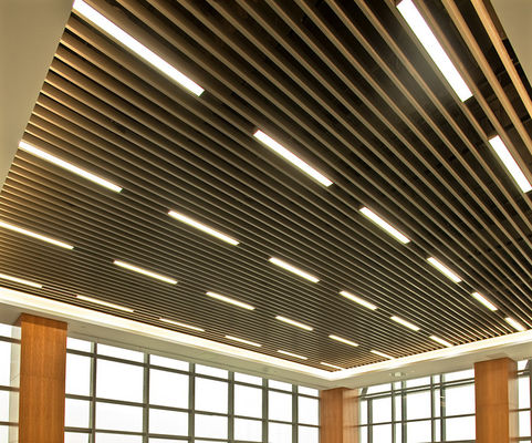 Open Cell Aluminum Customized Grid Ceiling Modern Strip Metal Ceilings Waterproof False Ceiling