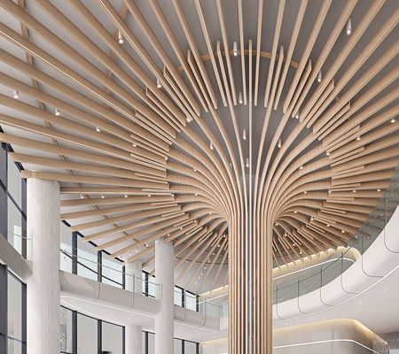 Open Cell Aluminum Customized Grid Ceiling Modern Strip Metal Ceilings Waterproof False Ceiling